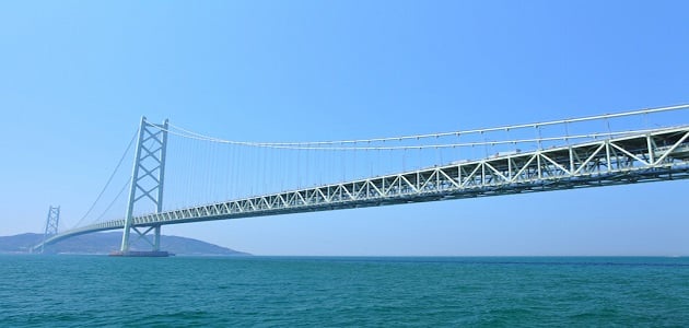 أين يقع أطول الجسور المعلقة في العالم