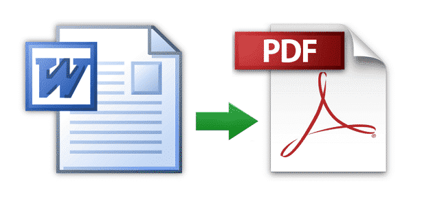 طريقة التحويل من وورد ل pdf