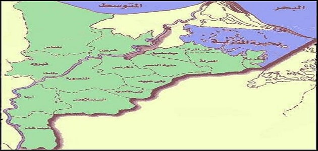 خريطة محافظة الدقهلية بالتفصيل